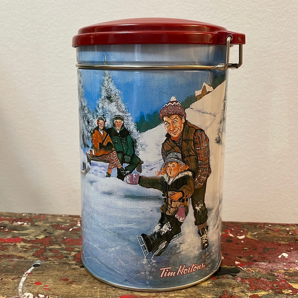 Tim Hortons Limited Edition Skating Pond Collectors Series #003 Tin Canister